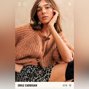 Brand new/never worn Emile Cardigan alpaca wool blend w/ a mohair like texture.